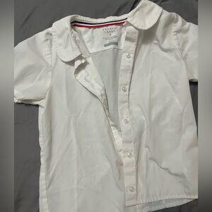 French Toast Girls Casual White Button Down Shirt